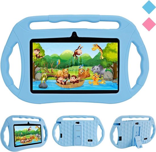 Kindertablet - tablet 7 inch - 16 GB - Inclusief kinderhorloge - Blauw