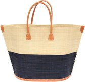 Hippe Strandtas Naturel & Zwart - Handgemaakt