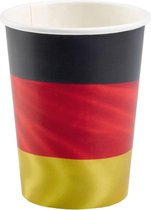 Bekertjes Duitse Vlag 250 ml Papier Rood/zwart/geel 8 Stuks