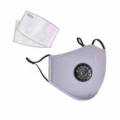 Professionele Duurzame en Herbruikbare Mondkapje met 5 Filters - Wasbare Mondkapje - Gezichts masker - Mondmasker - Grijs