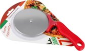 Pizzaroller/pizza snijder rood 21 cm - Pizzasnijders - Pizza stukken snijden