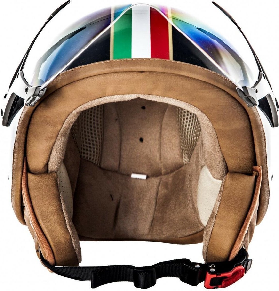 SOXON SP-326 Imola Zwart jethelm L Large 59-60cm hoofdomtrek, met vizier, motorhelm, scooterhelm, open jet helm voor dames, heren voor motor en scooter
