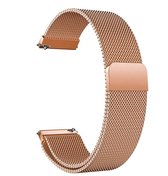 DrPhone Universele Magnetische Milanese Armband - Smart Watch Bandje - 22mm - Geschikt voor o.a Galaxy Watch 3 45mm /46mm / Vivoactive 4 / Gear S3 / Huawei GT/GT 2 Watch - Rosegold