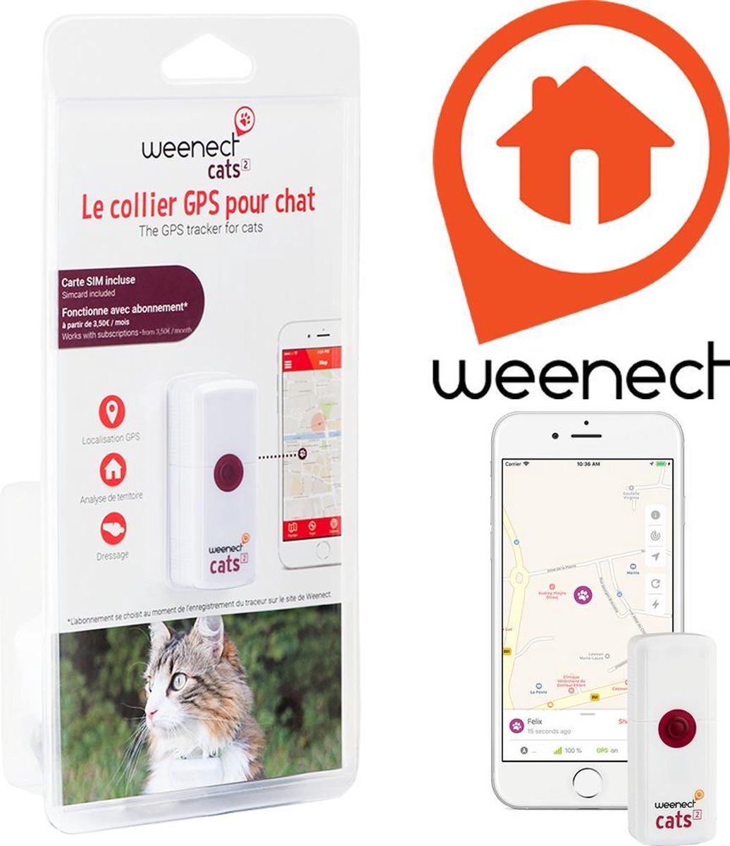 Weenect CATS² , GPS Tracker voor katten