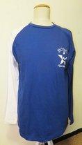 Bones Sportswear shirt blauw wit- Maat XL