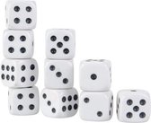 Witte Dobbelstenen Set - 10 Stuks | Dobbelsteen | Dobbelen | Dobbelstenenset Wit | Yahtzee | Bordspel | Gezelschapsspel | Spelletje | Spelletjes