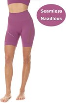 Brubeck Sport Short Seamless GYM - Dames Sportbroek Kort Naadloos - Functioneel Elegant en Stijlvol - Heather Pink XL