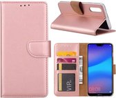 Huawei P20 Pro - Bookcase Rose Goud - portemonee hoesje