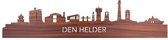 Skyline Den Helder Palissander hout  - 80 cm - Woondecoratie design - Wanddecoratie met LED verlichting