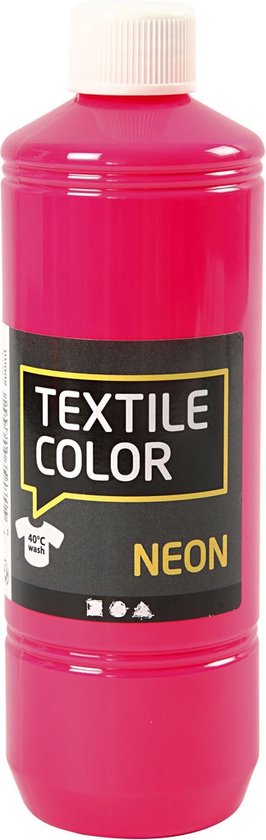 Ontslag periodieke haai Creotime Textile Color Neon Roze Textielverf - 500ml | bol