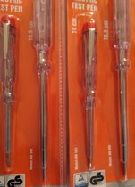 Spanningzoeker - schroevendraaier / test pen 110 - 250 volt - 2 stuks 14 en 18.5 cm model no 403 en 305
