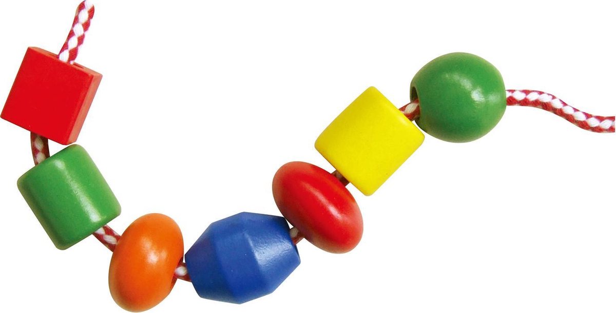 Viga Toys - Houten Rijgkralen - 90 stuks — afbeelding 2