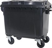 4-wiel afvalcontainer - 660 liter - grijs