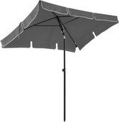 MIRA Parasol - Kantelbaar - Met draagtas - Zonnescherm - Zonder voetstuk - Grijs - 200x125 cm