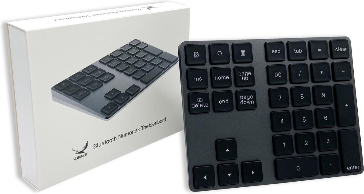 Nebu uitvinden Moeras Numeriek Toetsenbord met Bluetooth - Numpad - Draadloos - Klavier -  Oplaadbaar -... | bol.com