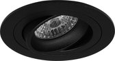 Spot Fixture GU10 - Pragmi Alpin Pro - Encastré Rond - Noir Mat - Aluminium - Inclinable - Ø92mm