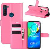 Book Case - Motorola Moto G8 Power Hoesje - Roze