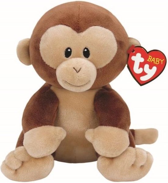 Pluche Ty Beanie bruine aap/apen knuffel Banana 24 cm speelgoed - Apen  bosdieren... | bol.com