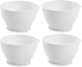 Set van 6x stuks kunststof schaaltjes/kommetjes met schenktuit - 15 cm - Ontbijt/snacks/sauzen serveren - Schaaltjes/kommetjes van plastic - Keukenbenodigdheden