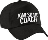 Awesome coach pet / cap zwart voor dames en heren - baseball cap - cadeau petten / caps