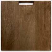 KRAM. | Broodplank Tapasplank Serveerplank 35 x 35 x 3 cm | Mangohout met brass handvat