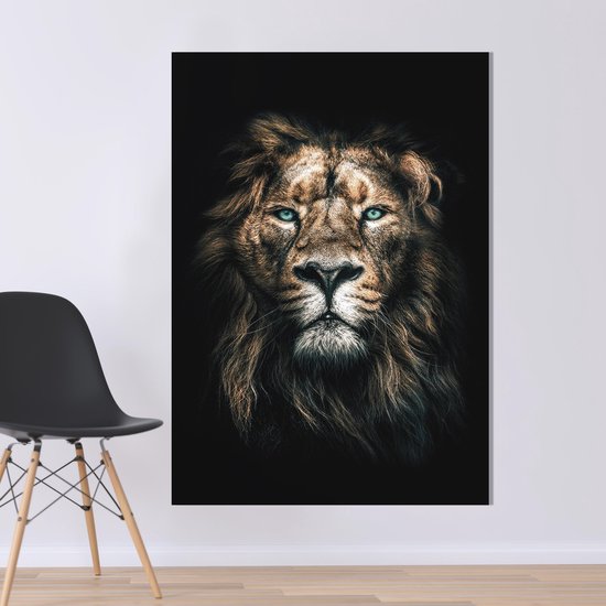 Canvas Schilderij Dark Lion | 60 60 | PosterGuru