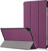 Samsung Galaxy Tab S6 Lite hoesje - 10.4 inch -  Tab S6 Lite hoesje Tri fold Bookcase met stand Paars