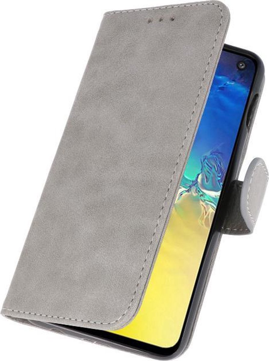 Hoesje Geschikt voor de Samsung Galaxy S20 - Kaarthouder Book Case Telefoonhoesje - Grijs
