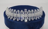 Jessidress Bruids Haaraccessoires Luxe Diadeem versierd met strass Haarsieraad