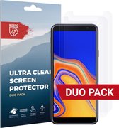 Rosso Screen Protector Ultra Clear Duo Pack Geschikt voor Samsung Galaxy J4 Plus | TPU Folie | Case Friendly | 2 Stuks