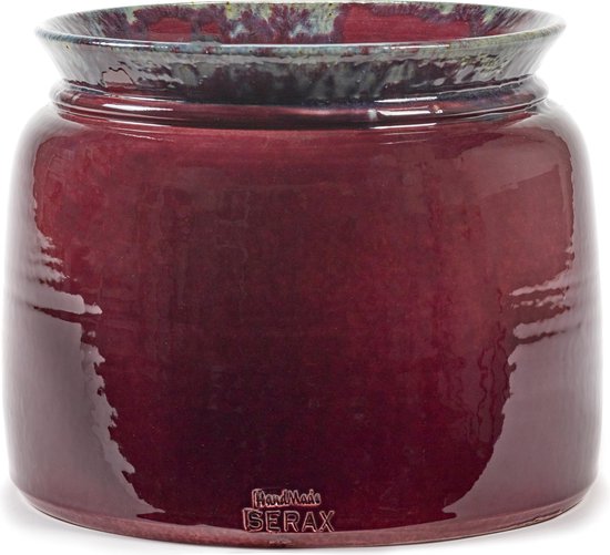 Serax Bloempot Reactive Aubergine-Bordeaux rood-Paars D cm H 21 | bol.com