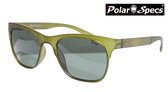 Polar Specs® Heren Zonnebril Hout PS9034 – Transparant Groen – Polariserend Groen – Medium/Large