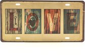 Wandbord – Mancave – Liefde – Love – Vintage - Retro -  Wanddecoratie – Reclame bord – Restaurant – Kroeg - Bar – Cafe - Horeca – Metal Sign – Ik hou van jou - 15x30cm