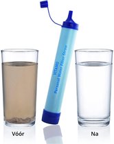 Premium Personal Water Filter Straw - Complete set - Waterfilter - Waterfles - Outdoor life - Survival - BPA-vrij - Filtert 1500L