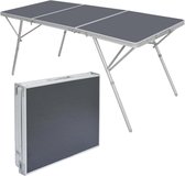 Aluminium Campingtafel 180x70cm - stabiele Klaptafel Opvouwbaar Antraciet