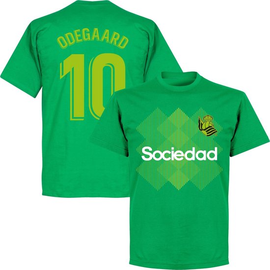 Real Sociedad Odegaard 10 Team T-Shirt - Groen - XS