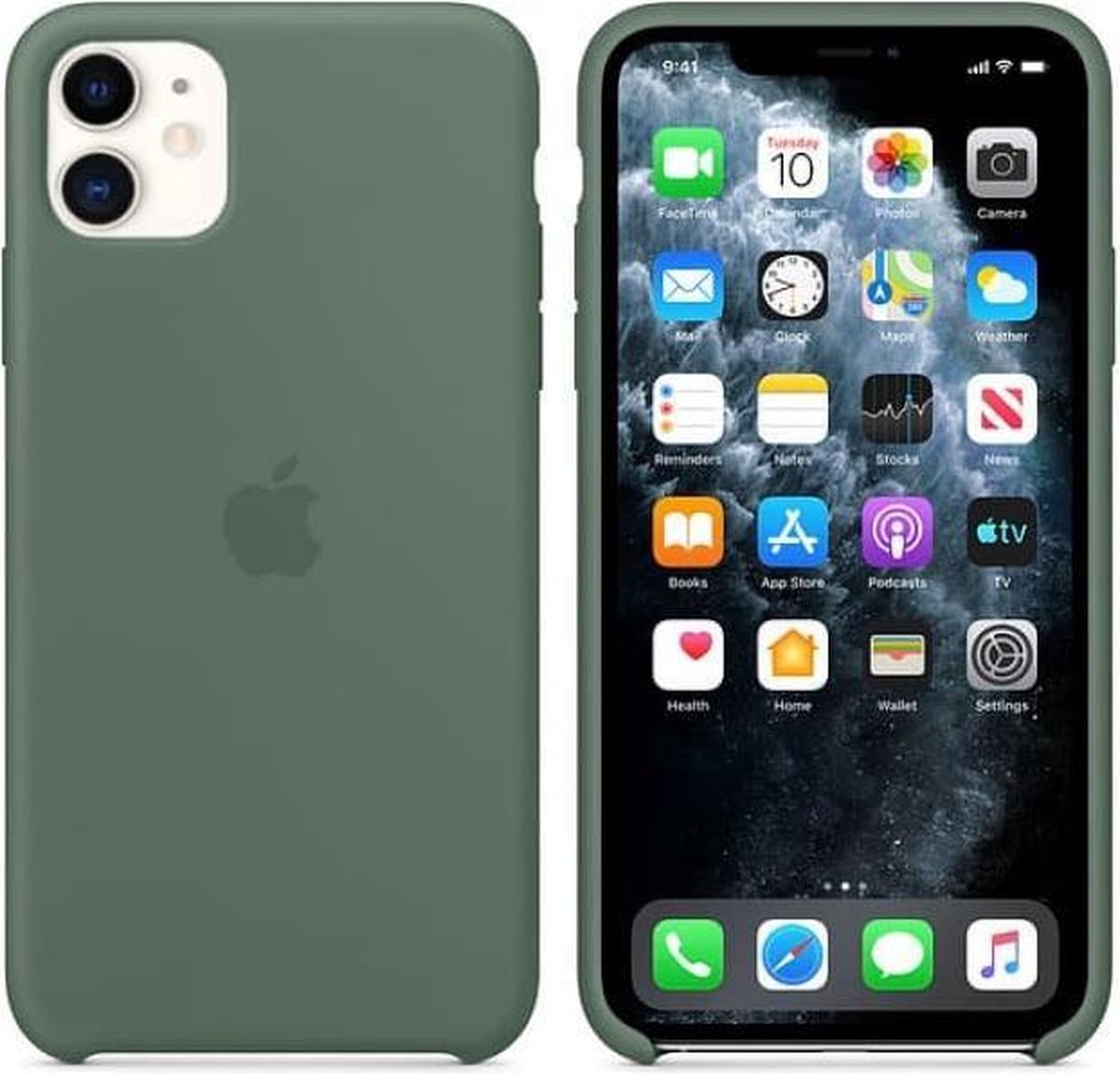 Reproduceren Perceptie Regeringsverordening Phoneluxury- iphone 11 Silicone case (groen) OEM kwaliteit met logo |  bol.com