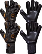 2 Paar Elite Black Real Keepershandschoenen - Maat 10 (+ gratis naambedrukking)