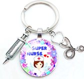 Nurse Sleutelhanger lila- Verpleger