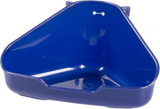 Duvo+ Hoektoilet voor knaagdieren Blauw 37,5x26,5x15,5cm