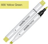 Stylefile Marker Brush - Yellow Green - Hoge kwaliteit twin tip marker met brushpunt