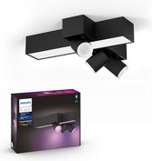 Philips Hue Centris Plafond Opbouwspot - White and Color Ambiance - GU10 - Zwart - 3 x 10,5W - Bluetooth