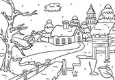 PIF006 Embossing Folder Nellie Snellen - Christmas - snowy village-2 - dorp in sneeuw - embossingmal kerst