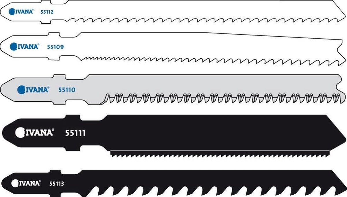 Ivana Decoupeerzaagbladenset Divers Materiaal 5x2 Stuks