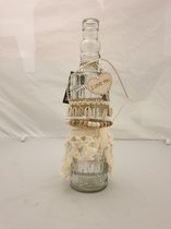 Deco Bottle with Rope Decoration and Heart dia10*31cm