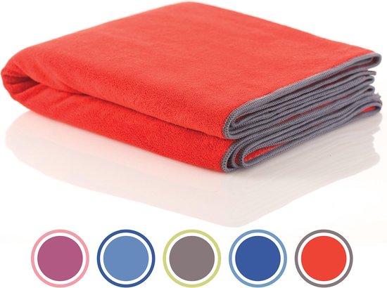 vacht amusement vuilnis RED Microfiber towel | Sport and Non Slip Hot Yoga Mat Towel - YOGA HANDDOEK  | STRAND... | bol.com