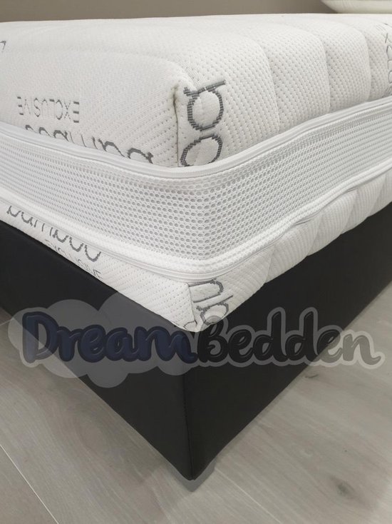 Matras 130x200 HR55 Koudschuim Bamboo Exclusive Pocketvering 7-zones ca. 25cm Dik