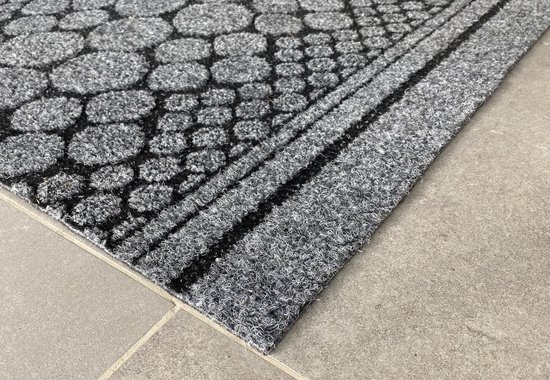 JYG Vloerkleed Stone - Keukenloper - Keukenmat - Anti Slip - 66x300 cm - Grijs