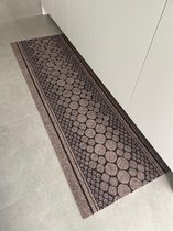 JYG Vloerkleed Stone - Keukenloper - Keukenmat - Anti Slip - 66x400 cm - Bruin