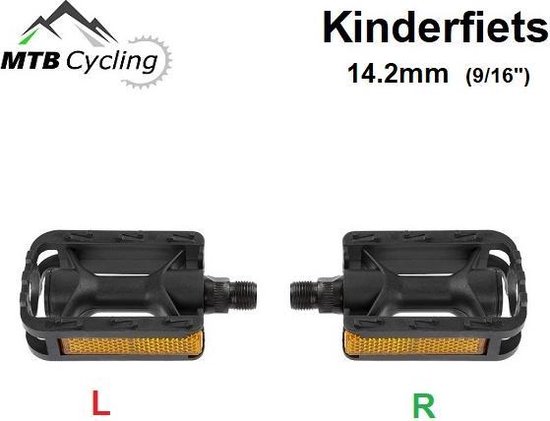 9/16 inch Kinderfiets pedalen - Anti slip - Trappers voor kinder met reflector -... bol.com
